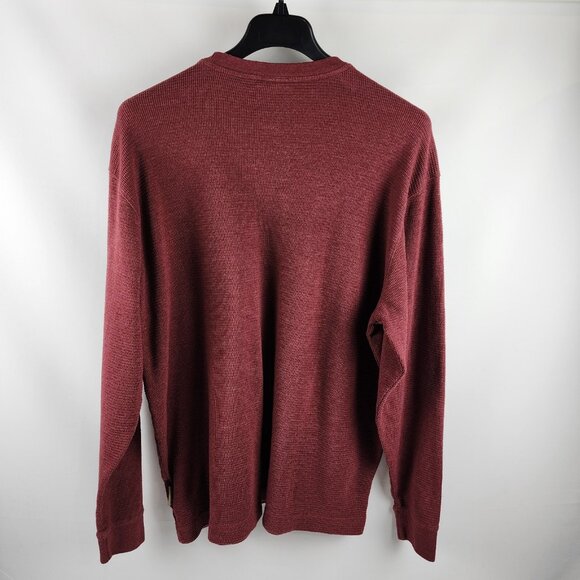 Wolverine Shirt Mens XL Pullover Long Sleeve Thermal Burgundy Red - Picture 2 of 7